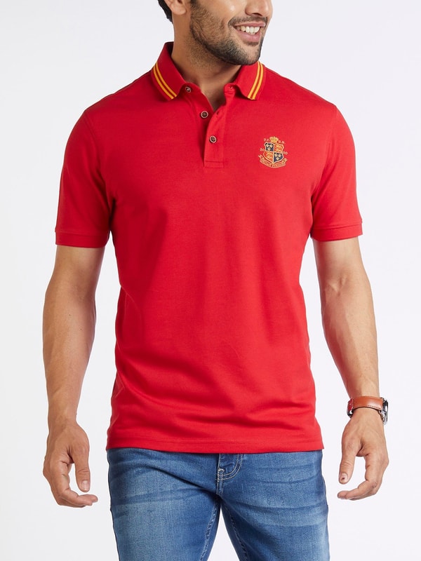 Mens Polo Neck T-Shirt Solid